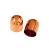 Endkappen ohne &Ouml;se &Oslash; 4,10 mm 2 St&uuml;ck 925 Silber, vergoldet, rose- vergoldet