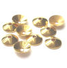 Halblinsen vergoldet 10 St  &Oslash; 4 mm 925 Silber